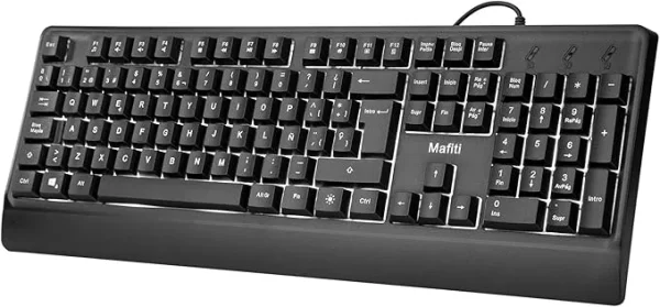 کیبورد سیمی با نور پس زمینه LED برند MAFITI RK201 - تصویر 1