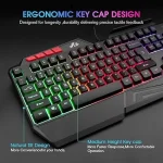 کیبورد گیمینگ RII RK202  دارای نور RGB - تصویر 5